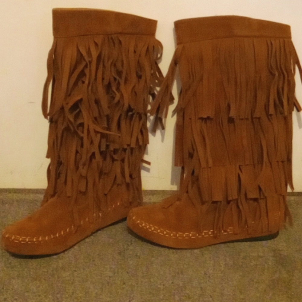New Yoki Mudd 55 Women's Tall Fringe Boots